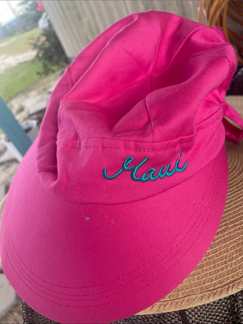 Maui Embroidered Hot Pink Women's Sun Cap